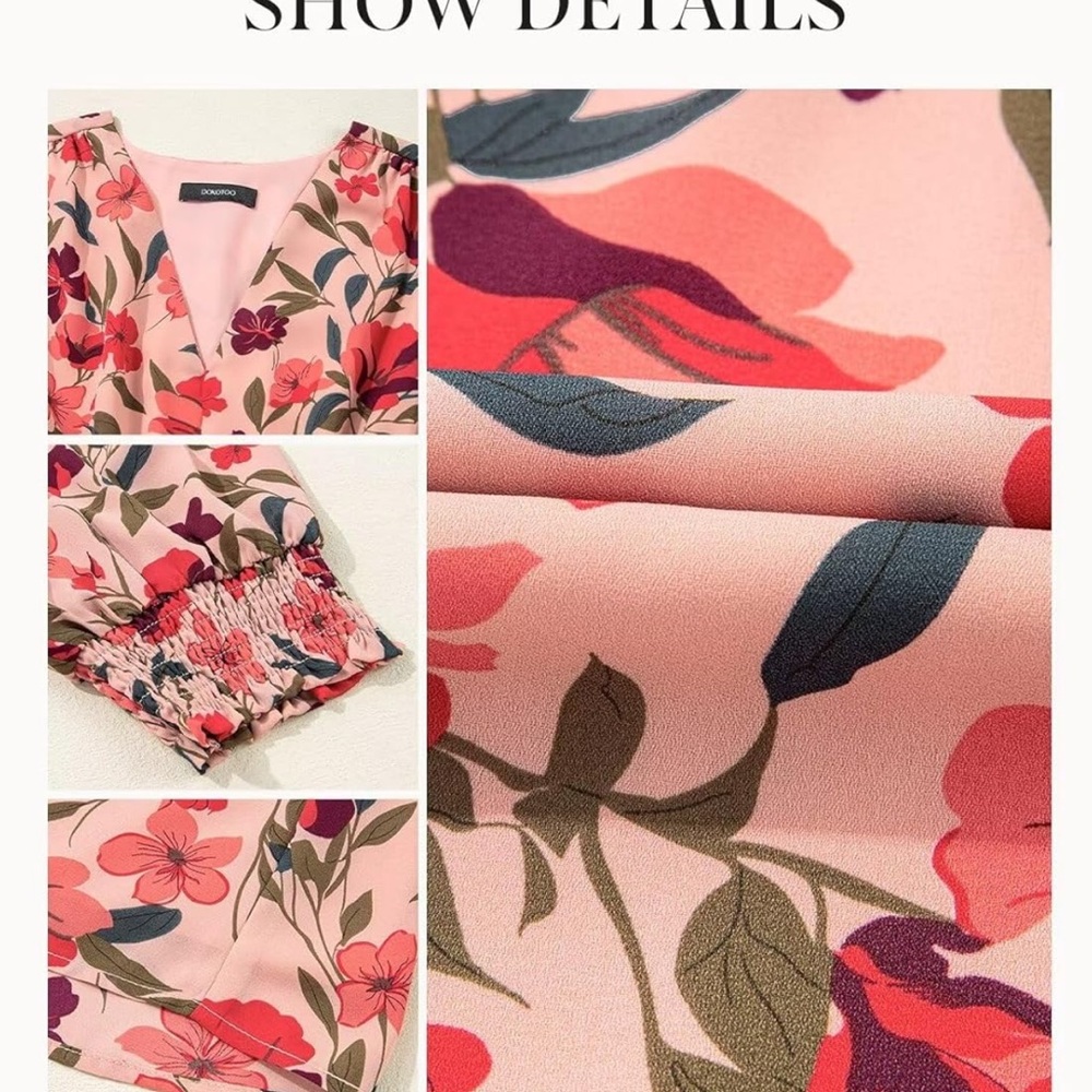 Floral Mini Dress in Pink by [Brand]